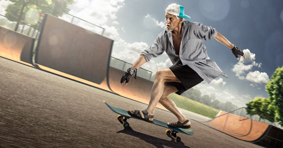 Middle-Aged Find Meaning, Inspiration, and Improved Health at the Skatepark about false